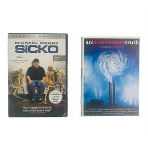 Lot Of 2 Documentary DVDs Movies Sicko New In Package And An Inconvenient Truth